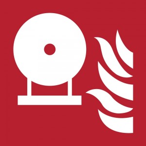 Estintore fisso PVC adesivo da parete - F013