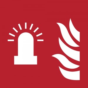 Luce lampeggiante allarme antincendio PVC adesivo da parete - F018