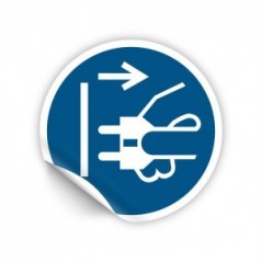 Staccare la spina dalla presa PVC adesivo da parete - M006