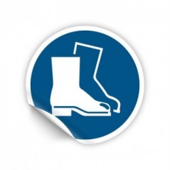 Calzature di sicurezza obbligatorie PVC adesivo da parete - M008