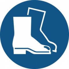 Calzature di sicurezza obbligatorie PVC adesivo da parete - M008