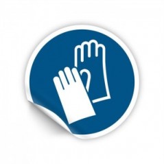 Usare i guanti protettivi PVC adesivo da parete - M009