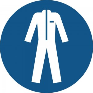 Indossare gli indumenti protettivi PVC adesivo da parete - M010