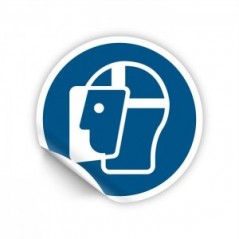 Schermo protettivo obbligatorio PVC adesivo da parete - M013