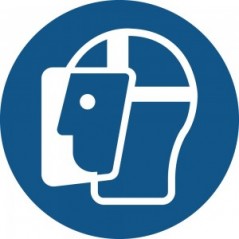 Schermo protettivo obbligatorio PVC adesivo da parete - M013