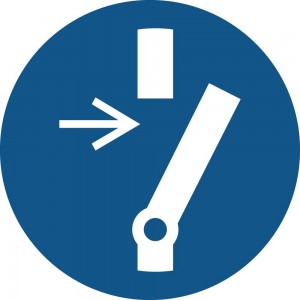 Togliere tensione prima di iniziare lavori o riparazioni PVC adesivo da parete - M021