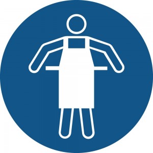 Usare un grembiule protettivo PVC adesivo da parete - M026