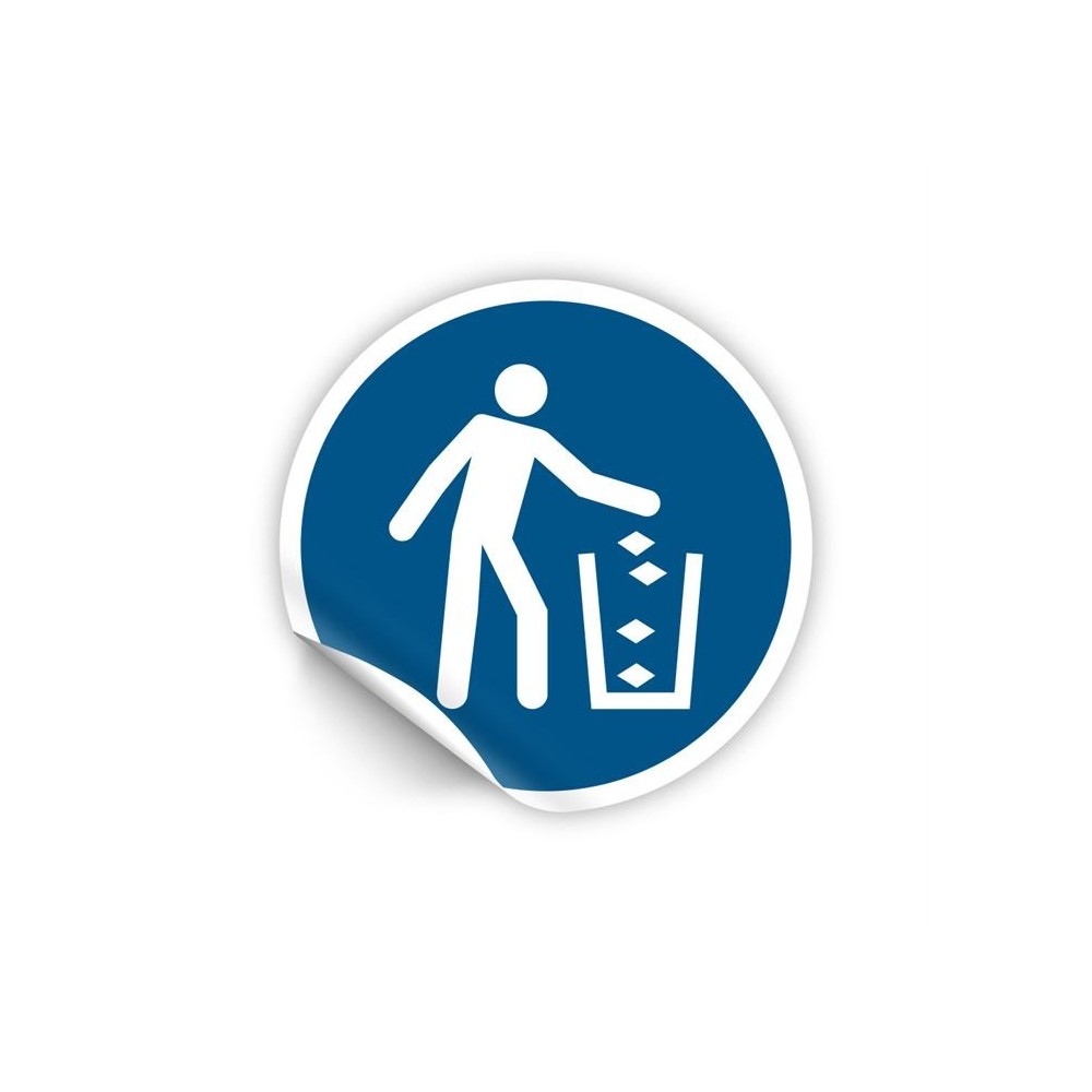 Usare il cestino per rifiuti PVC adesivo da parete - M030