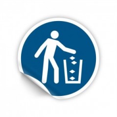 Usare il cestino per rifiuti PVC adesivo da parete - M030
