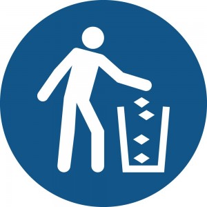 Usare il cestino per rifiuti PVC adesivo da parete - M030