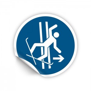 Lasciare immediatamente la pista in caso di caduta PVC adesivo da parete - M035