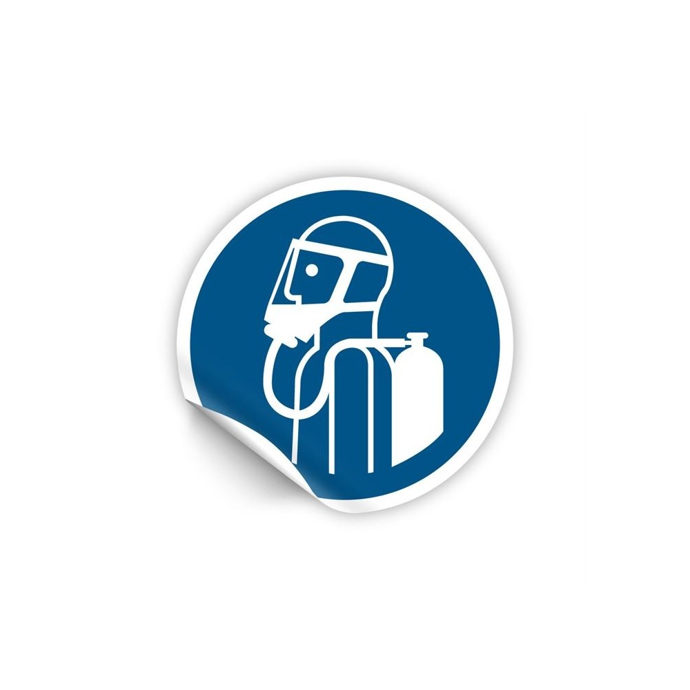 È obbligatorio utilizzare il dispositivo di respirazione autonomo PVC adesivo da parete - M047