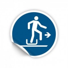 Scendere dalla slitta dalla parte destra PVC adesivo da parete - M051