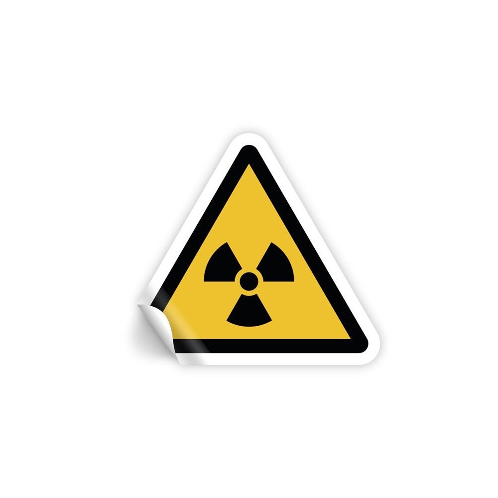 Materiali radioattivi o radiazioni ionizzanti PVC adesivo da parete - W003