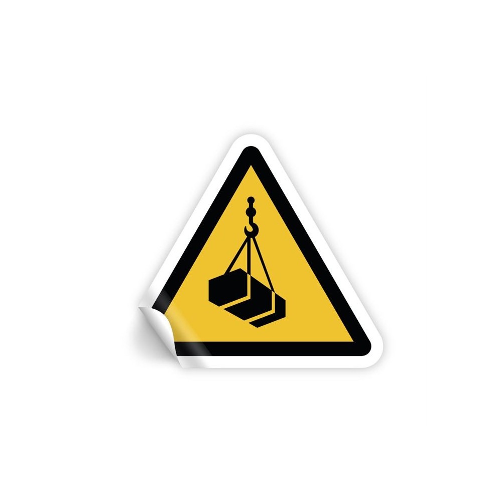Attenzione ai carichi sospesi PVC adesivo da parete - W015