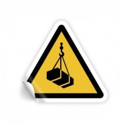 Attenzione ai carichi sospesi PVC adesivo da parete - W015