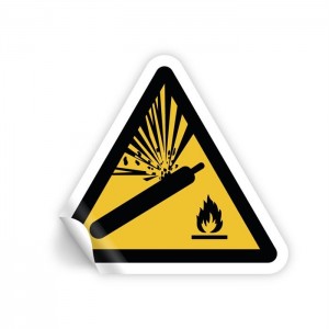 Bombola pressurizzata PVC adesivo da parete - W029