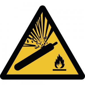 Bombola pressurizzata PVC adesivo da parete - W029