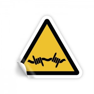 Filo spinato PVC adesivo da parete - W033