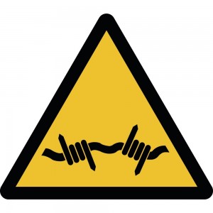 Filo spinato PVC adesivo da parete - W033
