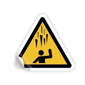 Attenzione caduta ghiaccio PVC adesivo da parete - W039