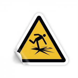 Attenzione ghiaccio sottile PVC adesivo da parete - W043