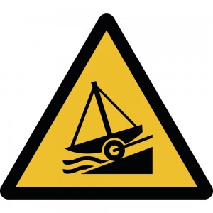 Attenzione scivolo PVC adesivo da parete - W044