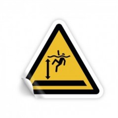 Attenzione acque profonde PVC adesivo da parete - W047