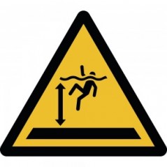 Attenzione acque profonde PVC adesivo da parete - W047