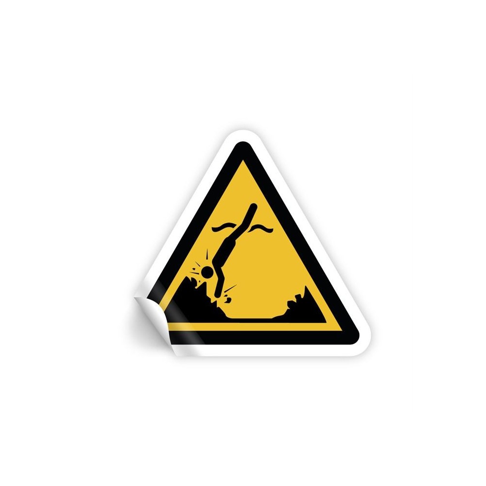 Attenzione oggetti sommersi PVC adesivo da parete - W049