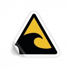 Attenzione zona pericolo tsunami PVC adesivo da parete - W056