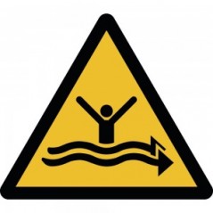 Attenzione forti correnti PVC adesivo da parete - W057