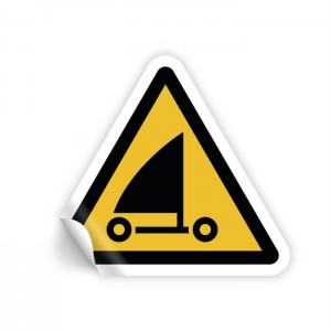 Attenzione sand yachting PVC adesivo da parete - W059