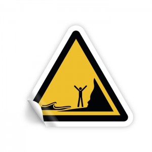 Attenzione maree in arrivo PVC adesivo da parete - W060