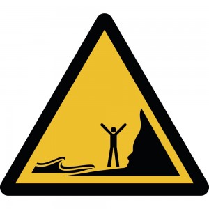 Attenzione maree in arrivo PVC adesivo da parete - W060