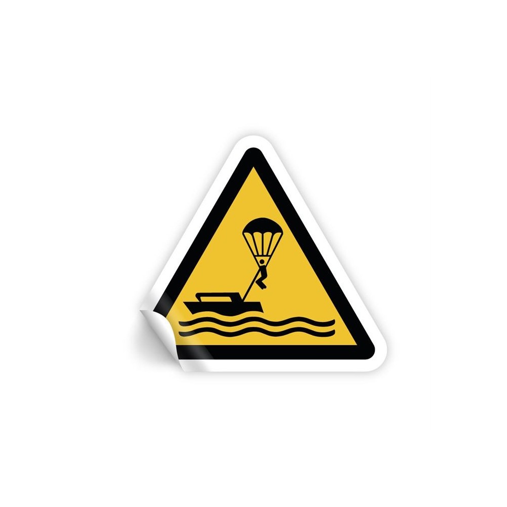 Attenzione parasailing PVC adesivo da parete - W063
