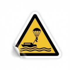 Attenzione parasailing PVC adesivo da parete - W063