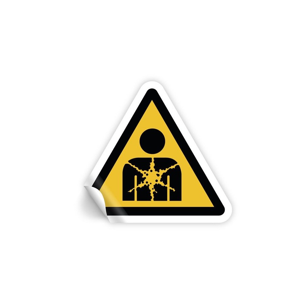 Attenzione sostanza o miscela che presenta un pericolo per la salute PVC adesivo da parete - W071