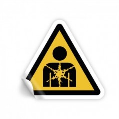 Attenzione sostanza o miscela che presenta un pericolo per la salute PVC adesivo da parete - W071