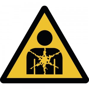 Attenzione sostanza o miscela che presenta un pericolo per la salute PVC adesivo da parete - W071