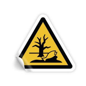 Attenzione sostanza o miscela che può causare un pericolo ambientale PVC adesivo da parete - W072