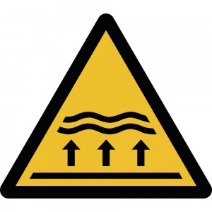 Attenzione zona di inondazioni PVC adesivo da parete - W077