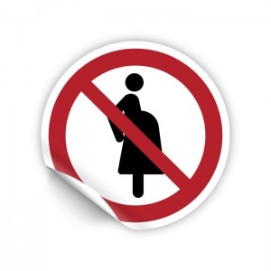 Vietato l'accesso alle donne in stato di gravidanza PVC adesivo da parete - P042