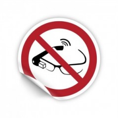 Proibito l'uso degli smart glass PVC adesivo da parete - P044