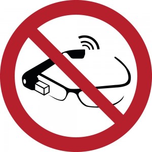 Proibito l'uso degli smart glass PVC adesivo da parete - P044