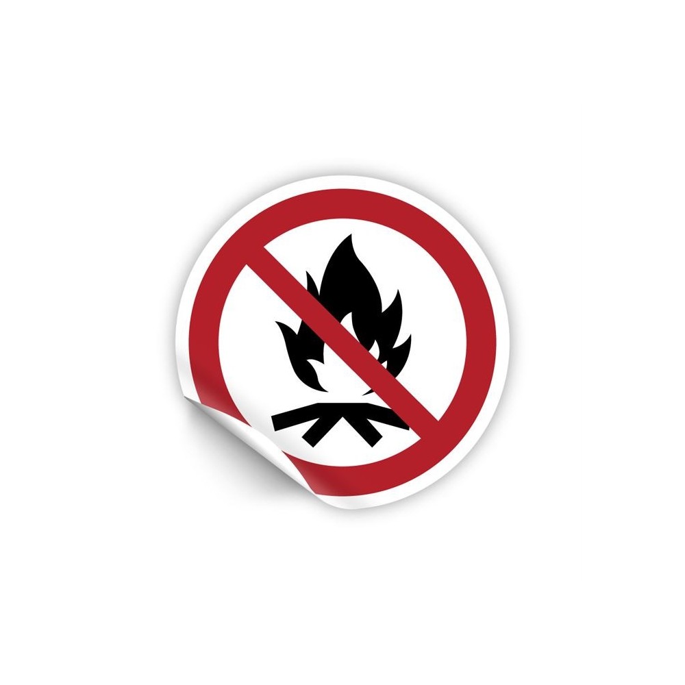 Vietato accendere fuochi all’aperto PVC adesivo da parete - P045