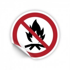 Vietato accendere fuochi all’aperto PVC adesivo da parete - P045