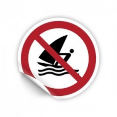 Divieto di windsurf PVC adesivo da parete - P054