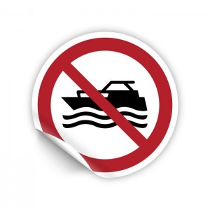 Divieto di mezzi ad azionamento meccanico PVC adesivo da parete - P056