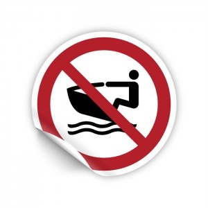 Divieto di acquascooter personali PVC adesivo da parete - P057